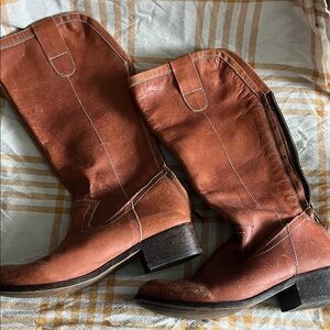 Brown Leather Women's Boots